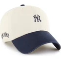 cap-zaoblena-beige-adjustable-strap-clean-up-base-runner-sure-shot-two-tone-new-york-yankees-mlb-47-brand