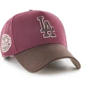 cap-zaoblena-red-snapback-granate-mvp-dt-sure-shot-two-tone-cotton-los-angeles-dodgers-mlb-47-brand