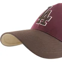 cap-zaoblena-red-snapback-granate-mvp-dt-sure-shot-two-tone-cotton-los-angeles-dodgers-mlb-47-brand
