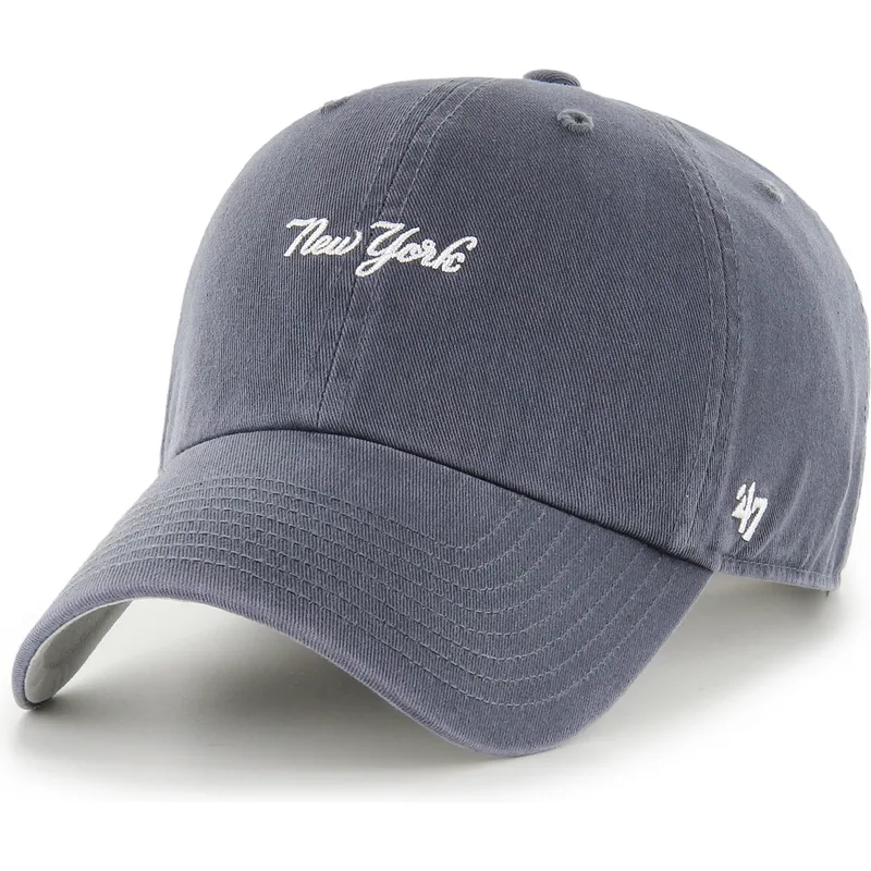 cap-zaoblena-navy-blue-adjustable-strap-clean-up-base-runner-script-new-york-yankees-mlb-47-brand