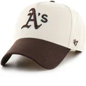 cepice-zaoblena-bezova-snapback-mvp-dt-sure-shot-two-tone-cotton-oakland-athletics-mlb-47-brand