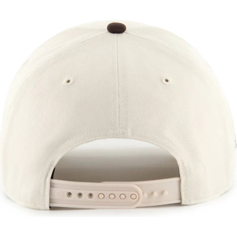 beige-und-braune-gebogene-snapback-kappe-mvp-dt-sure-shot-two-tone-cotton-der-oakland-athletics-mlb-von-47-brand