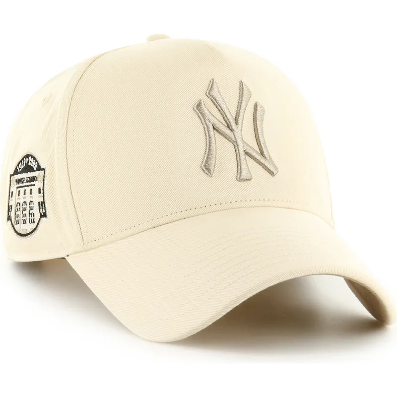bojd-beige-snapback-keps-med-beige-logotyp-mvp-dt-sure-shot-two-tone-cotton-fran-new-york-yankees-mlb-av-47-brand