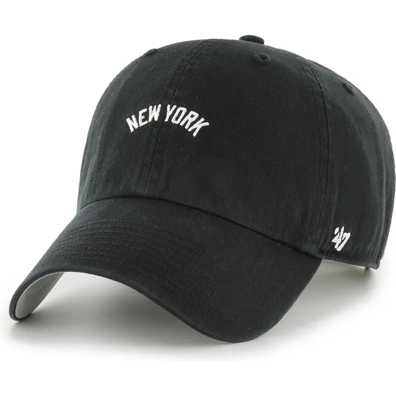 cap-zaoblena-black-adjustable-strap-clean-up-base-runner-script-new-york-yankees-mlb-47-brand