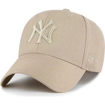 Čepice zaoblená khaki snapback MVP New York Yankees MLB 47 Brand