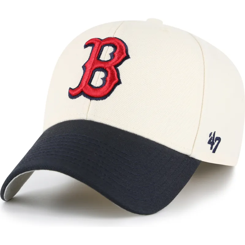 bojd-beige-och-marinbla-justerbar-keps-mvp-two-tone-fran-boston-red-sox-mlb-av-47-brand