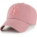 justerbar-rosa-bojd-keps-med-rosa-clean-up-logotyp-fran-new-york-yankees-mlb-av-47-brand