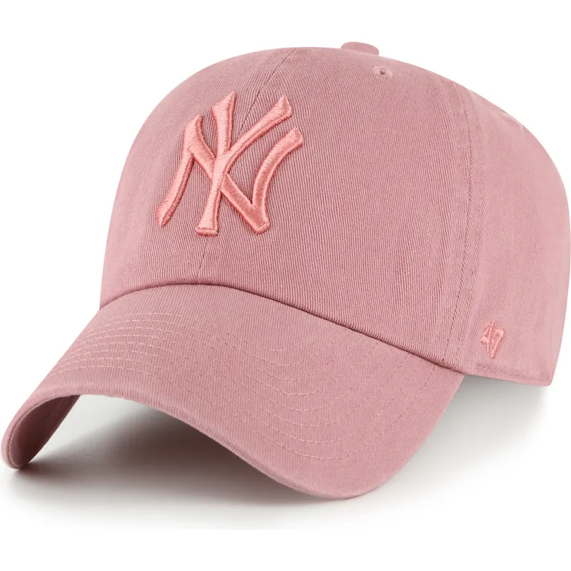 cepice-zaoblena-ruzova-nastavitelny-clean-up-new-york-yankees-mlb-47-brand