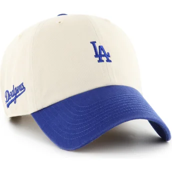 Čepice zaoblená béžová nastavitelný pásek Clean Up Base Runner Sure Shot Two Tone Los Angeles Dodgers MLB 47 Brand