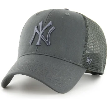 Grå trucker-keps med grå MVP Branson-logotyp från New York Yankees MLB av 47 Brand