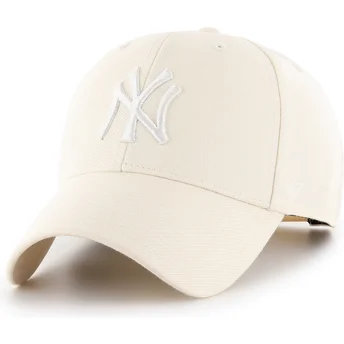 Čepice zaoblená béžová snapback MVP Natural New York Yankees MLB 47 Brand