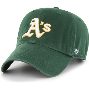 Čepice zaoblená zelená nastavitelný Clean Up Oakland Athletics MLB 47 Brand