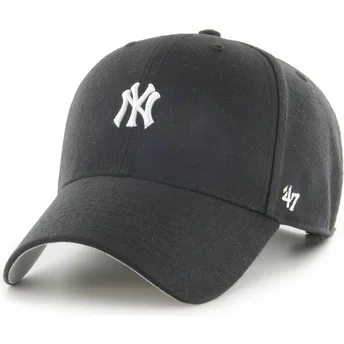 Schwarze gebogene Snapback-Kappe MVP Base Runner der New York Yankees MLB von 47 Brand