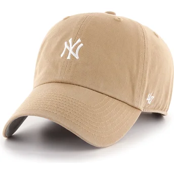 Čepice zaoblená khaki nastavitelný Clean Up Base Runner New York Yankees MLB 47 Brand