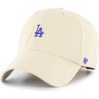 Čepice zaoblená béžová nastavitelný pásek Clean Up Base Runner Los Angeles Dodgers MLB 47 Brand