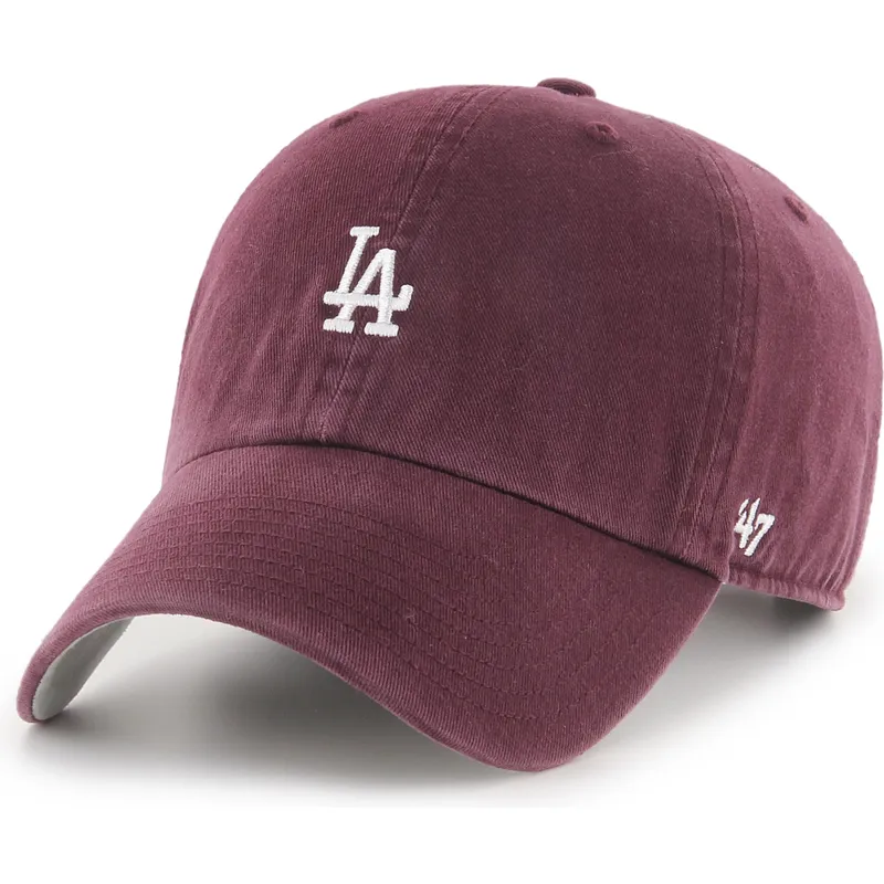 47-brand-curved-brim-clean-up-base-runner-los-angeles-dodgers-mlb-maroon-adjustable-cap