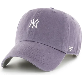 Čepice zaoblená fialová nastavitelný pásek Clean Up Base Runner Iris New York Yankees MLB 47 Brand