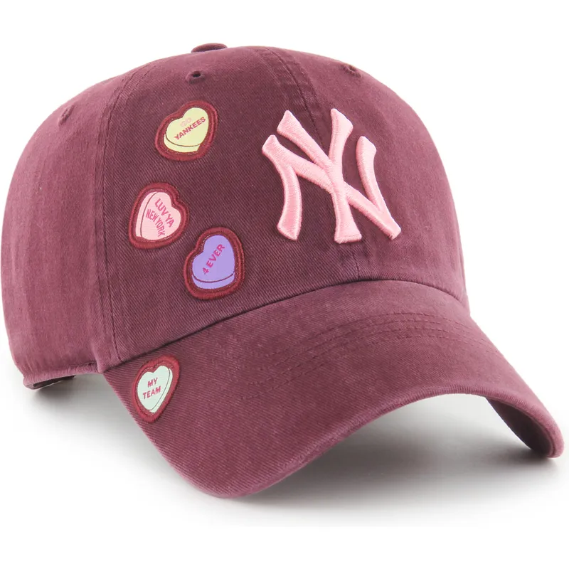 cepice-zaoblena-cervena-nastavitelny-clean-up-candy-heart-new-york-yankees-mlb-47-brand
