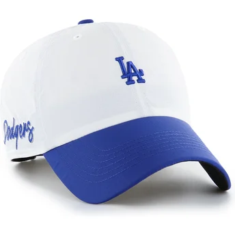 Weiße und blaue verstellbare gebogene Kappe Clean Up Vista Mini Two Tone der Los Angeles Dodgers MLB von 47 Brand