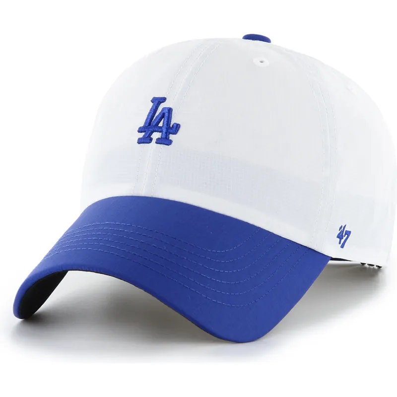 vit-och-bla-justerbar-kurvad-keps-clean-up-vista-mini-two-tone-fran-los-angeles-dodgers-mlb-av-47-brand