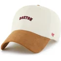 cepice-zaoblena-bezova-nastavitelny-clean-up-mini-script-suede-visor-boston-red-sox-mlb-47-brand