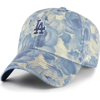47 Brand Curved Brim Clean Up Gardenia Los Angeles Dodgers MLB Blue Adjustable Cap