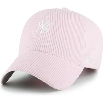 Čepice zaoblená růžová nastavitelný pásek Clean Up Cord Base Runner New York Yankees MLB 47 Brand