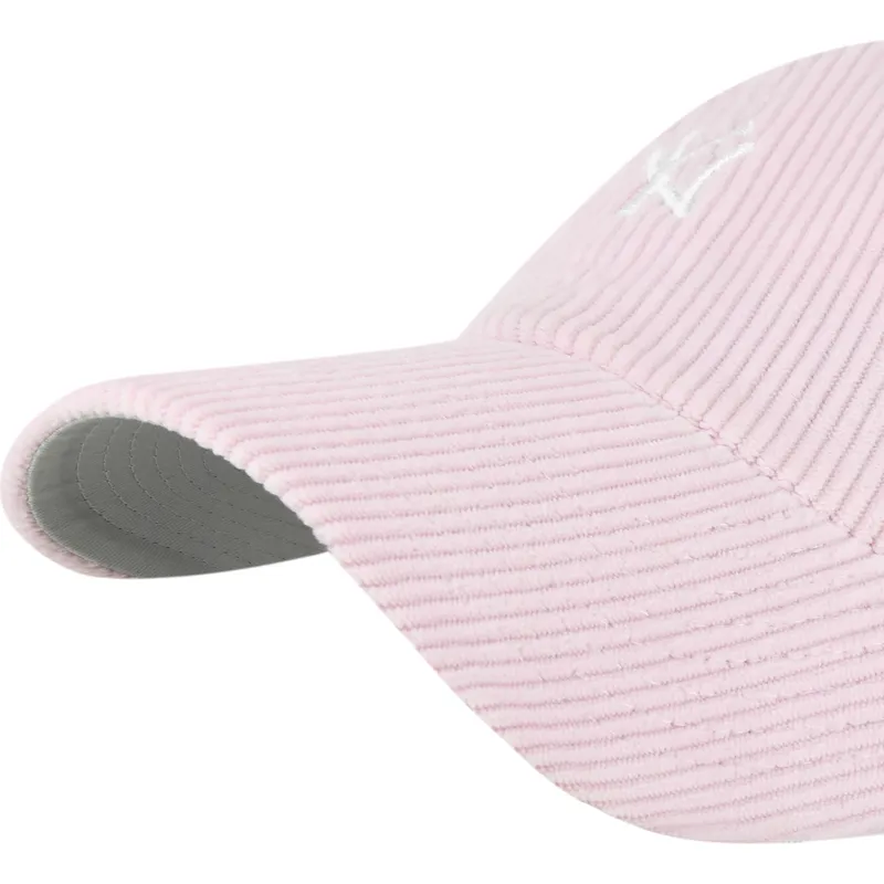 47-brand-curved-brim-clean-up-cord-base-runner-new-york-yankees-mlb-pink-adjustable-cap