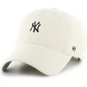 beige-gebogene-verstellbare-kappe-clean-up-cord-base-runner-der-new-york-yankees-mlb-von-47-brand