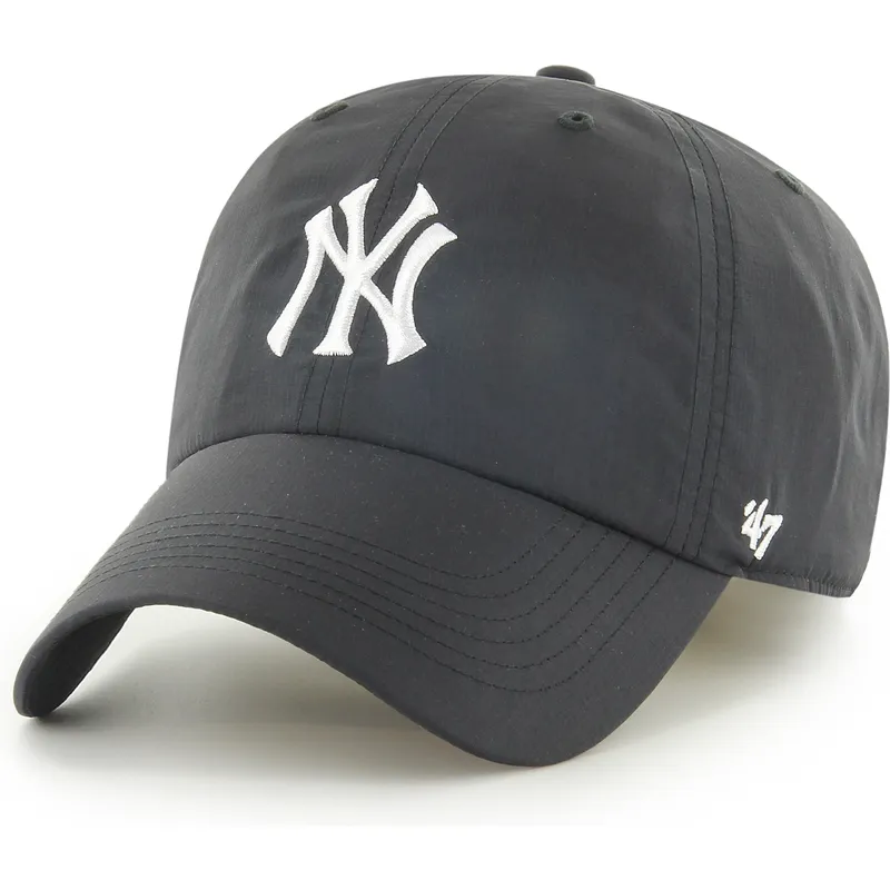 47-brand-curved-brim-clean-up-brrr-new-york-yankees-mlb-black-adjustable-cap