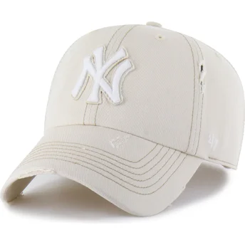Čepice zaoblená béžová nastavitelný Clean Up Weathered Mojave New York Yankees MLB 47 Brand