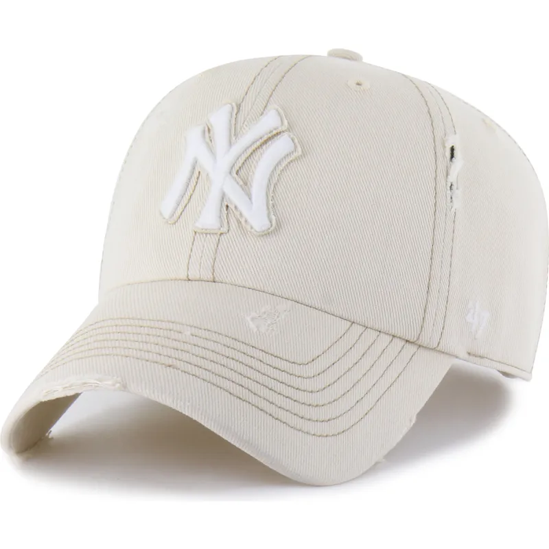 cepice-zaoblena-bezova-nastavitelny-clean-up-weathered-mojave-new-york-yankees-mlb-47-brand