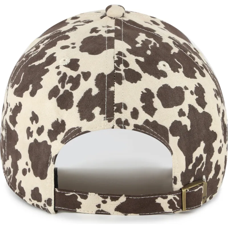 braune-verstellbare-curved-cap-mit-braunem-logo-clean-up-bessie-der-los-angeles-dodgers-mlb-von-47-brand