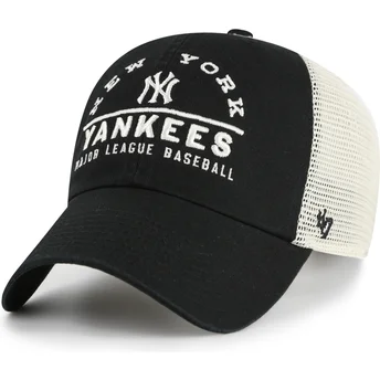 Schwarze Trucker-Kappe Clean Up Windham Mesh der New York Yankees MLB von 47 Brand