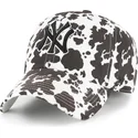 vit-justerbar-kurvad-keps-clean-up-bessie-fran-new-york-yankees-mlb-av-47-brand