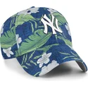 47-brand-curved-brim-clean-up-beach-side-new-york-yankees-mlb-navy-blue-adjustable-cap