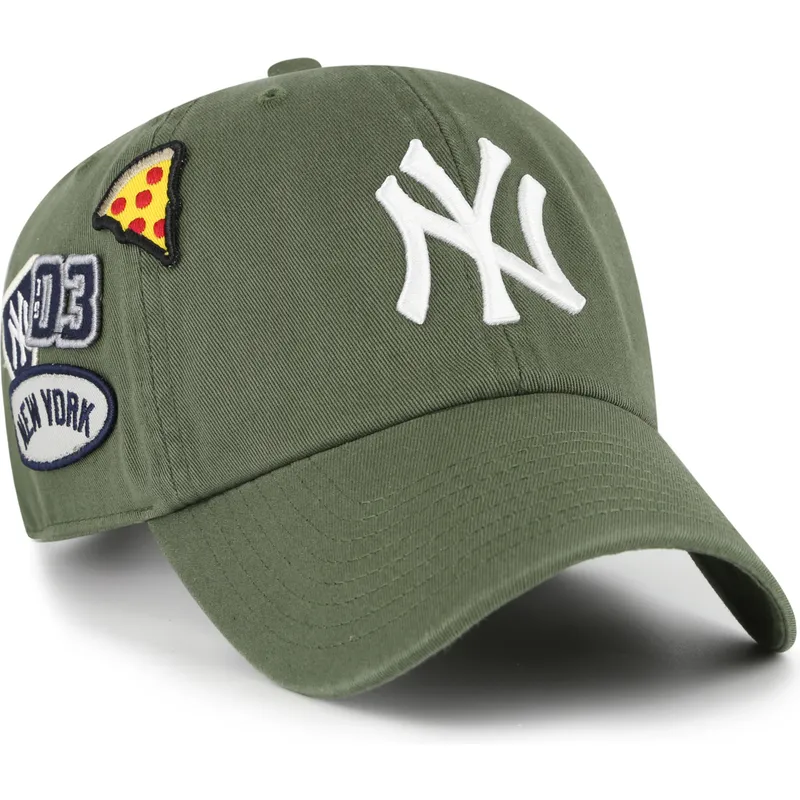 grune-verstellbare-curved-cap-clean-up-badges-der-new-york-yankees-mlb-von-47-brand