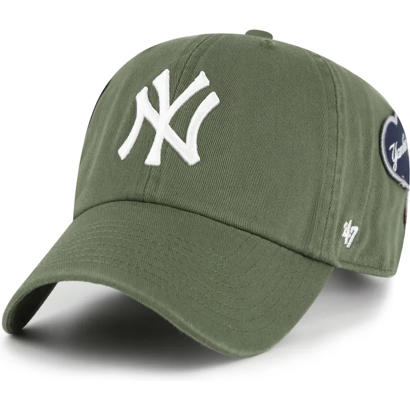 cepice-zaoblena-zelena-nastavitelny-clean-up-badges-new-york-yankees-mlb-47-brand