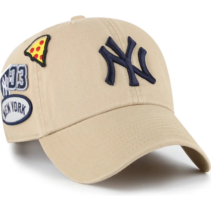 cepice-zaoblena-khaki-nastavitelny-clean-up-badges-new-york-yankees-mlb-47-brand