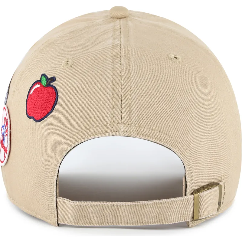 cepice-zaoblena-khaki-nastavitelny-clean-up-badges-new-york-yankees-mlb-47-brand