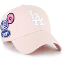 cap-zaoblena-pink-adjustable-strap-clean-up-badges-los-angeles-dodgers-mlb-47-brand