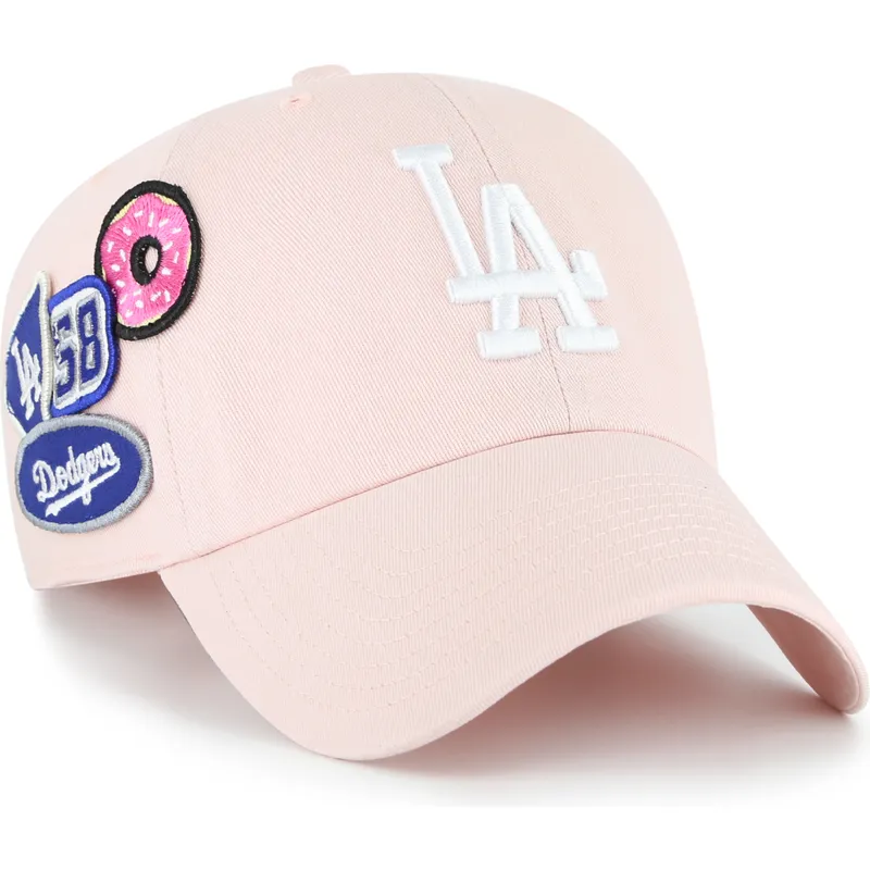 cap-zaoblena-pink-adjustable-strap-clean-up-badges-los-angeles-dodgers-mlb-47-brand
