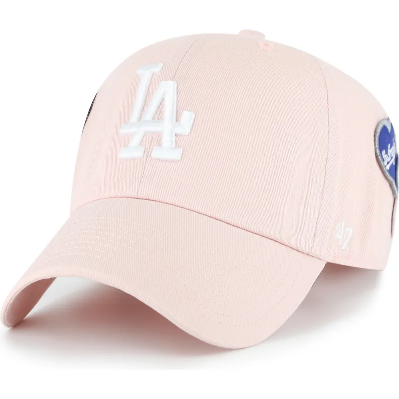 cap-zaoblena-pink-adjustable-strap-clean-up-badges-los-angeles-dodgers-mlb-47-brand