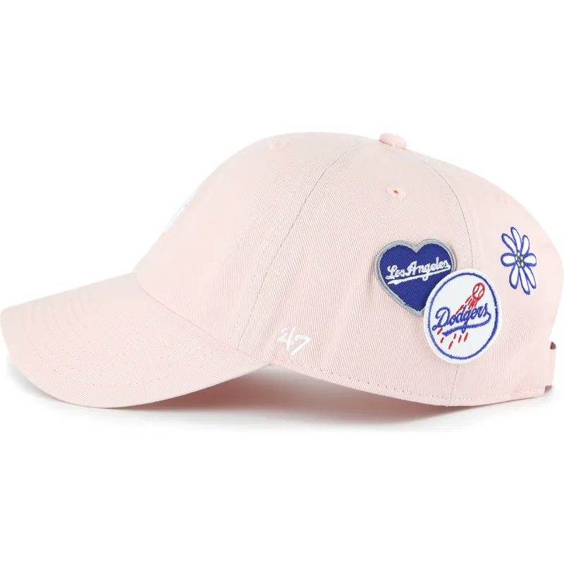 cepice-zaoblena-ruzova-nastavitelny-clean-up-badges-los-angeles-dodgers-mlb-47-brand
