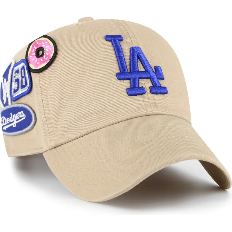 cepice-zaoblena-khaki-nastavitelny-clean-up-badges-los-angeles-dodgers-mlb-47-brand