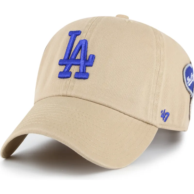 cepice-zaoblena-khaki-nastavitelny-clean-up-badges-los-angeles-dodgers-mlb-47-brand