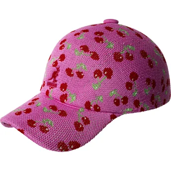 Čepice zaoblená růžová nastavitelný pásek Cherry Spacecap Kangol