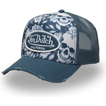 Čepice zaoblená modrá snapback PRINT02 Von Dutch