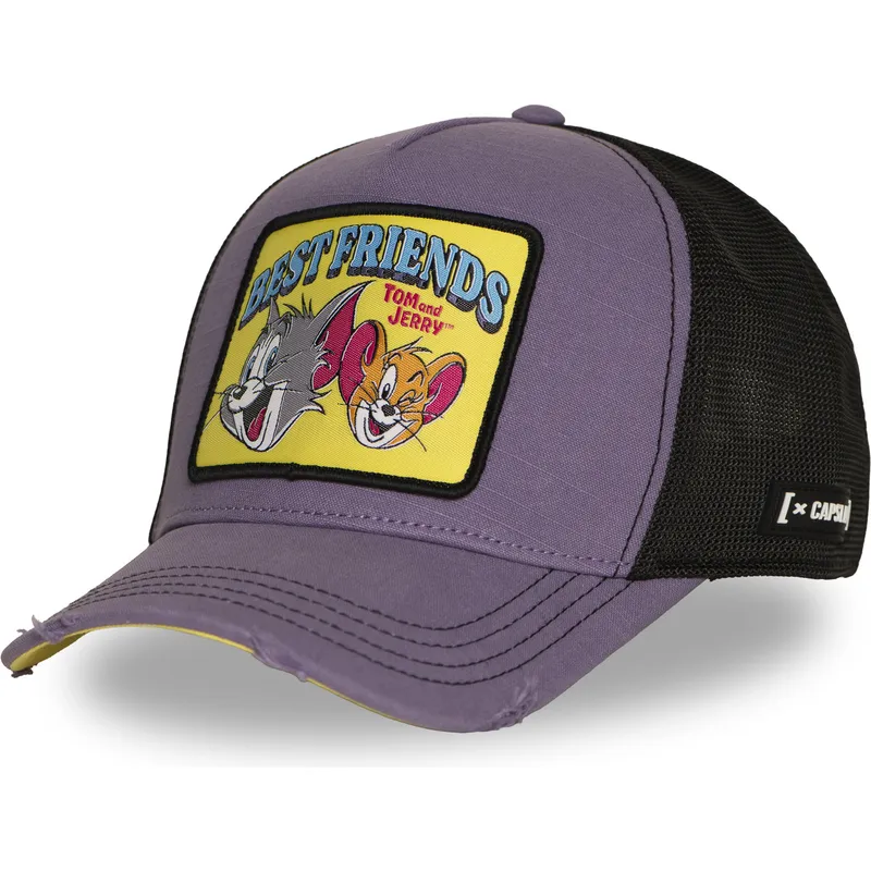 capslab-tom-and-jerry-taj8-besb-looney-tunes-purple-trucker-hat