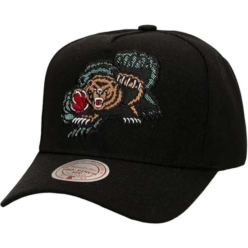 gorra-curva-negra-snapback-tilted-pro-de-vancouver-grizzlies-nba-de-mitchell-ness